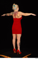  Jarushka Ross dressed red dress red high heels standing t poses whole body 0006.jpg
